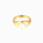 Anel Versátil de Moda Multicolor com Concha e Pérola um acessório elegante e adaptável para qualquer estilo, realçando sua beleza e look. — foto 3