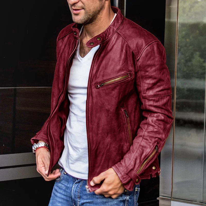 Jaqueta curta slim com zíper masculina, design moderno e caimento perfeito. Perfeita para um visual casual e confortável, ideal para diversas ocasiões. — foto 3
