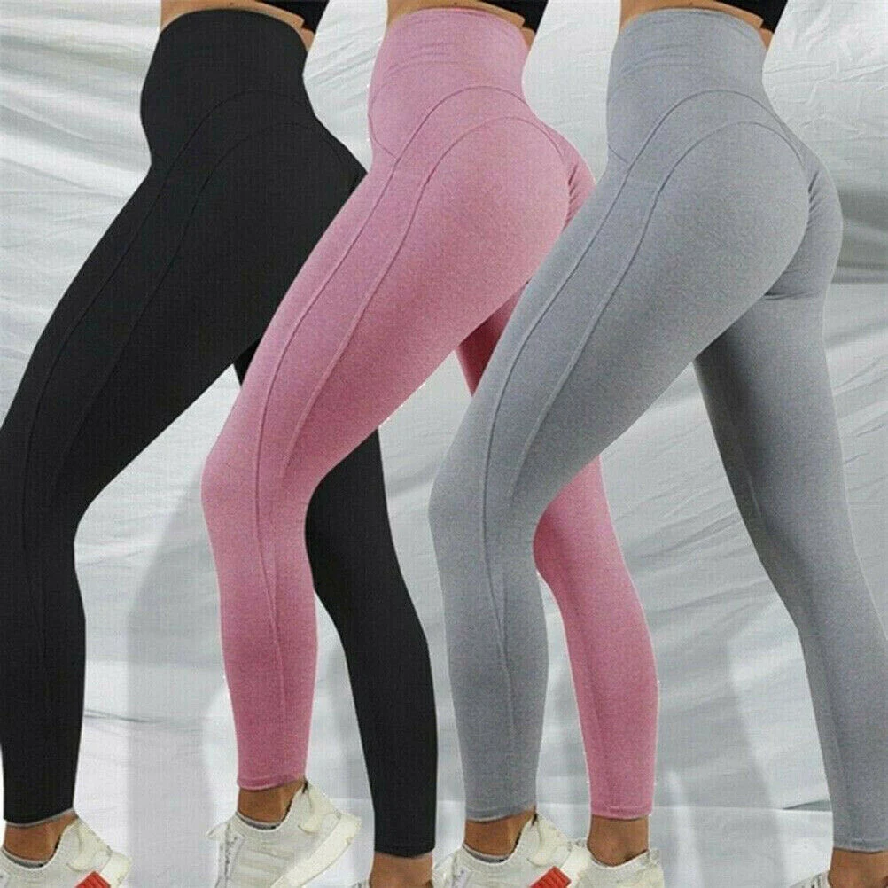 Title 5, Womens Fitness Pants Solid Color Yoga Exercise...