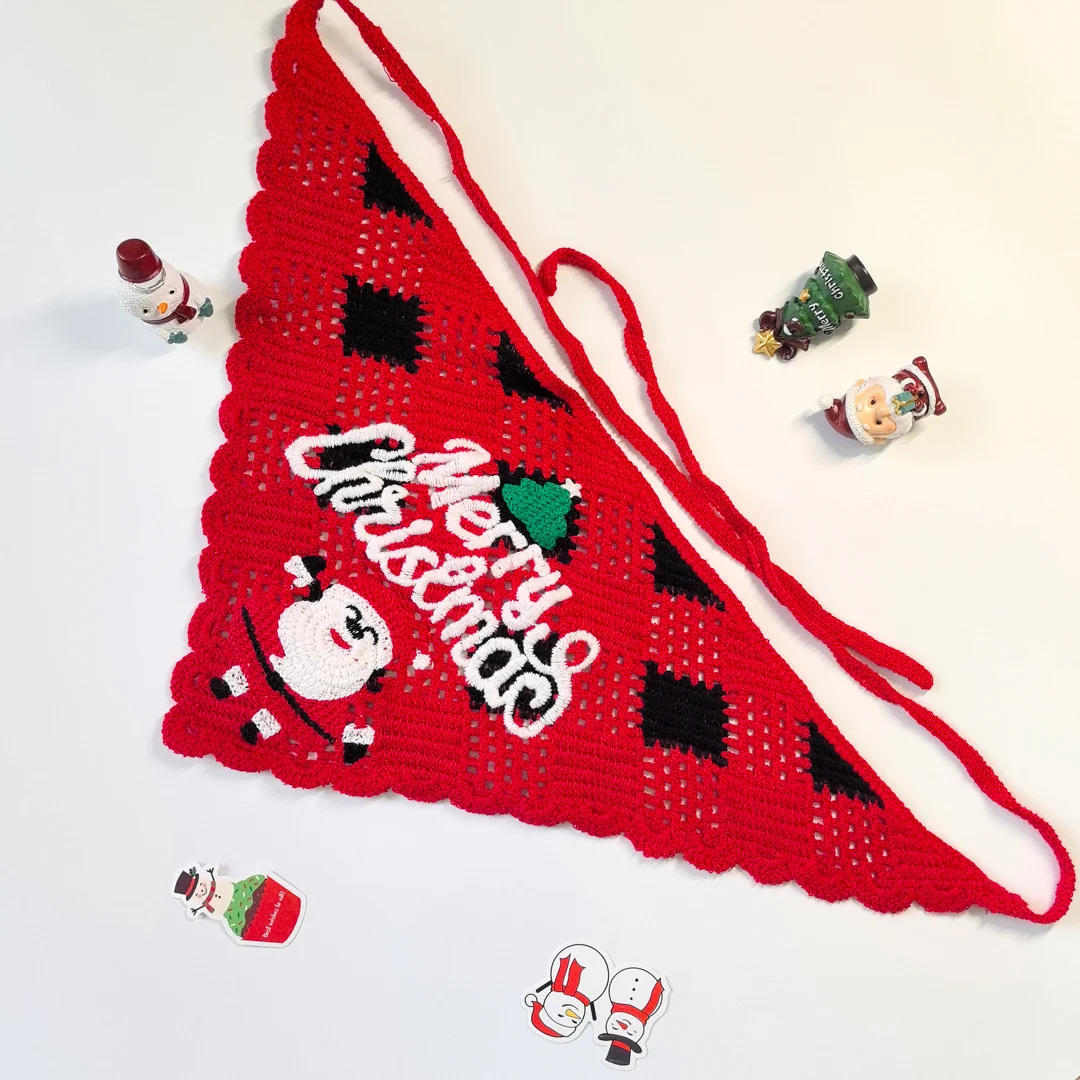 Lenço de cabeça de Natal feminino vintage de tricô para crianças, aquece e enfeita, perfeito para o inverno, um acessório charmoso e estiloso. — foto 3