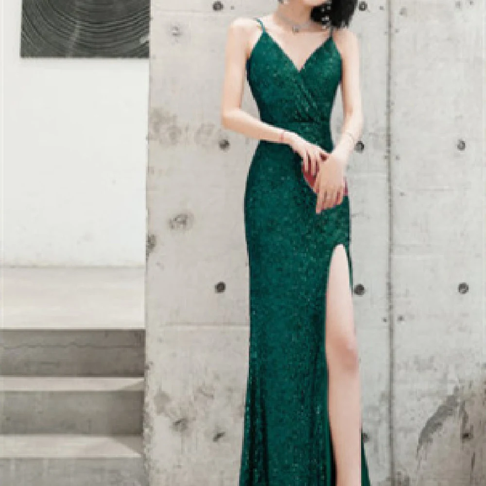 Title 1, Womens Sequin Fishtail Split Dress, perfect fo...