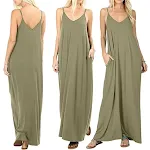Vestido sin mangas para mujer con bolsillos sueltos de color sólido, ideal para un look casual y cómodo en cualquier ocasión, perfecto para el verano. — foto 20