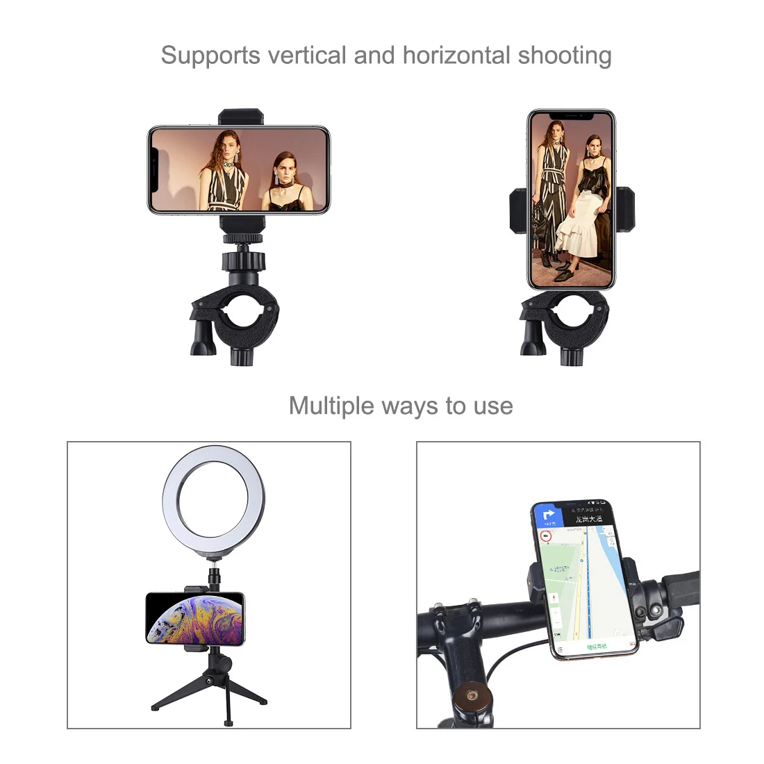 Title 4, Puluz Fat Cow Ring Light Suporte para Celular p...