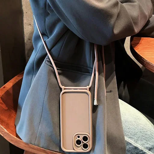 Title 1, Capinha de silicone macia para celular com cord...