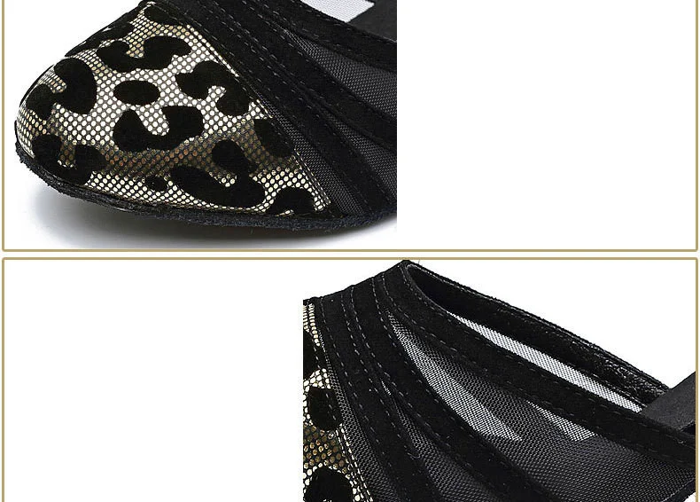 Title 10, Womens adult mid-heel mesh dance shoes with so...