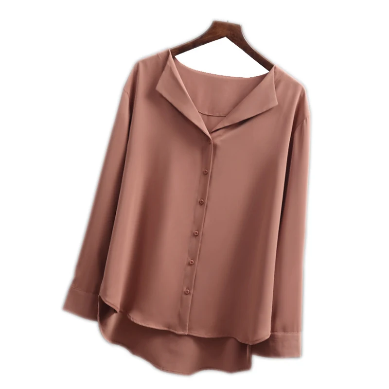 Women's Long Sleeve Loose Chiffon Shirt, a flowy and comfortable top, perfect for casual elegance, versatile for any occ — photo 2