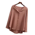 Women's Long Sleeve Loose Chiffon Shirt, a flowy and comfortable top, perfect for casual elegance, versatile for any occ — photo 2