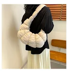 Bolsa de ombro casual, simples e de grande capacidade, perfeita para uso diário, oferece amplo espaço para seus pertences com praticidade. — foto 18