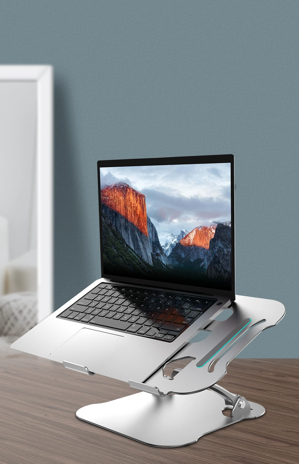 Title 13, Supporto regolabile per laptop in lega di allum...