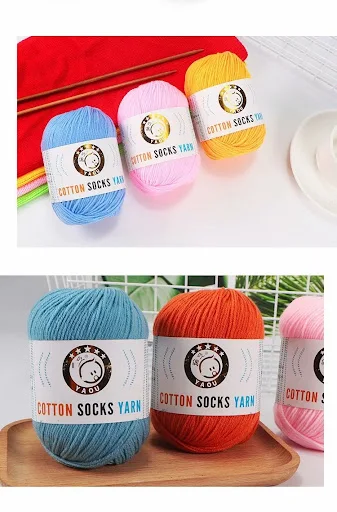 Title 11, 3-Strand Combed Cotton Yarn for DIY Handmade Do...