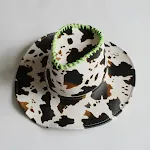 Retro PU lederen westerse cowboyhoed voor meisjes, schattige koe op vakantie, perfect voor een stoere look. — foto 1