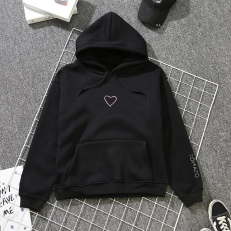Title 2, Moletom com capuz Love Embroidery Plus Fleece F...