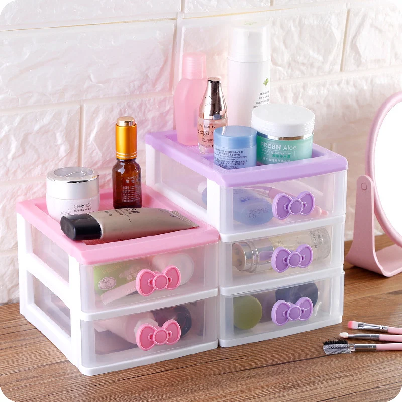 Title 6, Drawer Type Plastic Makeup Table Storage Box fo...