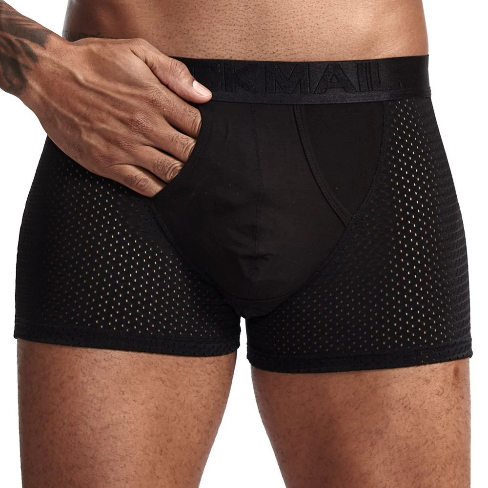 Title 8, Mens Ice Silk Mesh Split Boxer Trousers, breat...
