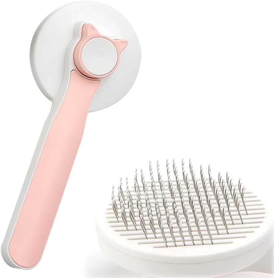 Self Cleaning Cat Brush for Short and Long Haired Cats. Dog and Cat Grooming Brush Removes Loose Fur and Dead Undercoat. — photo 10