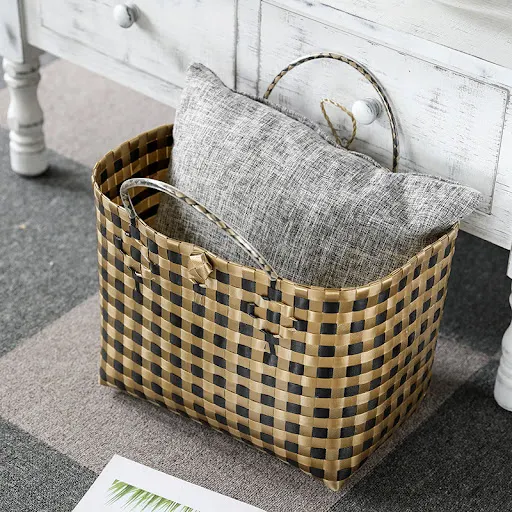 Title 3, Cesta de Compras Grande Estilo Rattan Ampla e R...