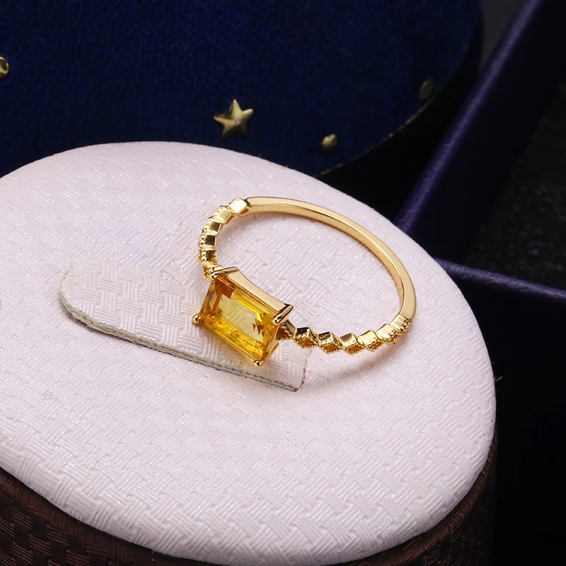 Anel Quadrado Princesa Topázio Ametista Uma joia deslumbrante, perfeita para adicionar elegância e sofisticação a qualquer look, ideal para ocasiões especiais. — foto 5