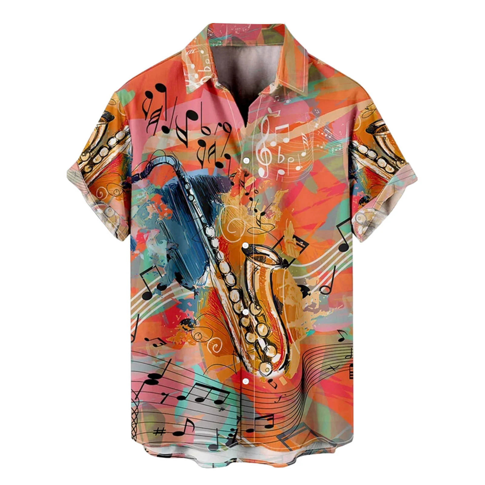 Camisa Casual Masculina Floral Estilo Havaiano Manga Curta 3D – Conforto, Frescor e Estilo Tropical para o Seu Verão — foto 58