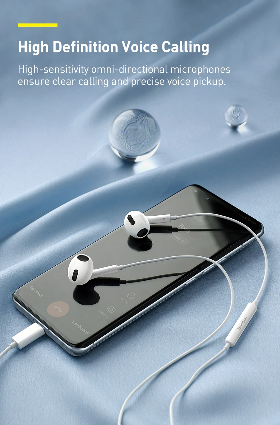 Title 3, Encok C17 White Lateral In-ear Wired Earphone T...