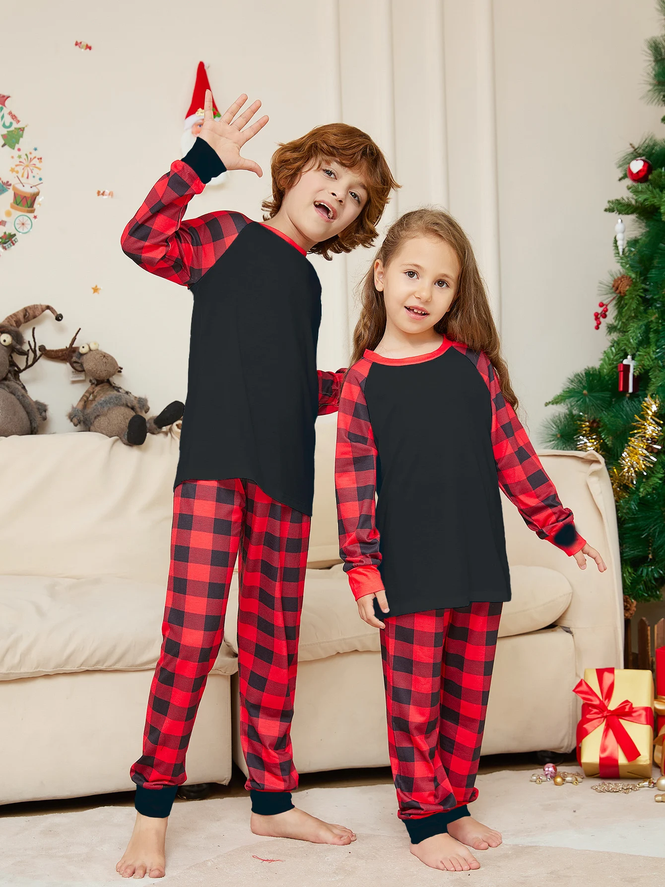 Pijama Família Xadrez Conjunto Pai e Filho Conforto Noturno para Todos Noites Aconchegantes e Divertidas Roupa de Dormir Macia e Ideal para Compartilhar — foto 6