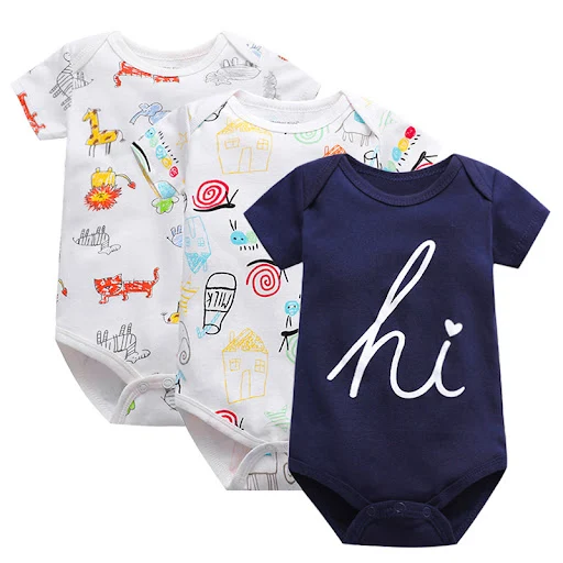 Title 2, Driehoekige Romper voor Pasgeborenen Zomer Baby...