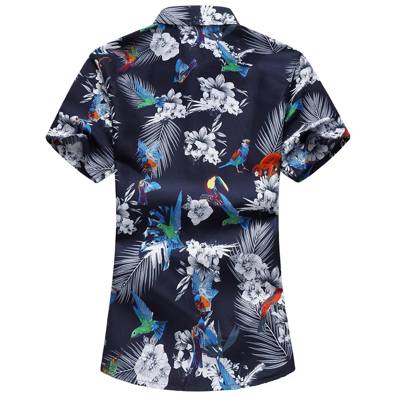Summer Men's Short Sleeve Floral Shirt Large Size European & American Fashion Loose Overweight Man Shirt M-7XL. Stylish, — photo 11