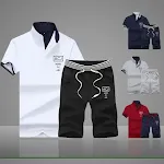 Men's Summer Casual Sports Short Sleeve Suit, Stand Collar T-shirt Two-piece Set for comfort and style in warm weather a — photo 7