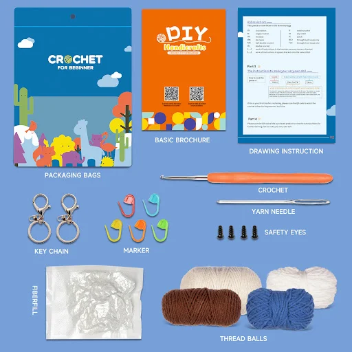 Title 36, Kit de material de crochet para tejer adornos p...