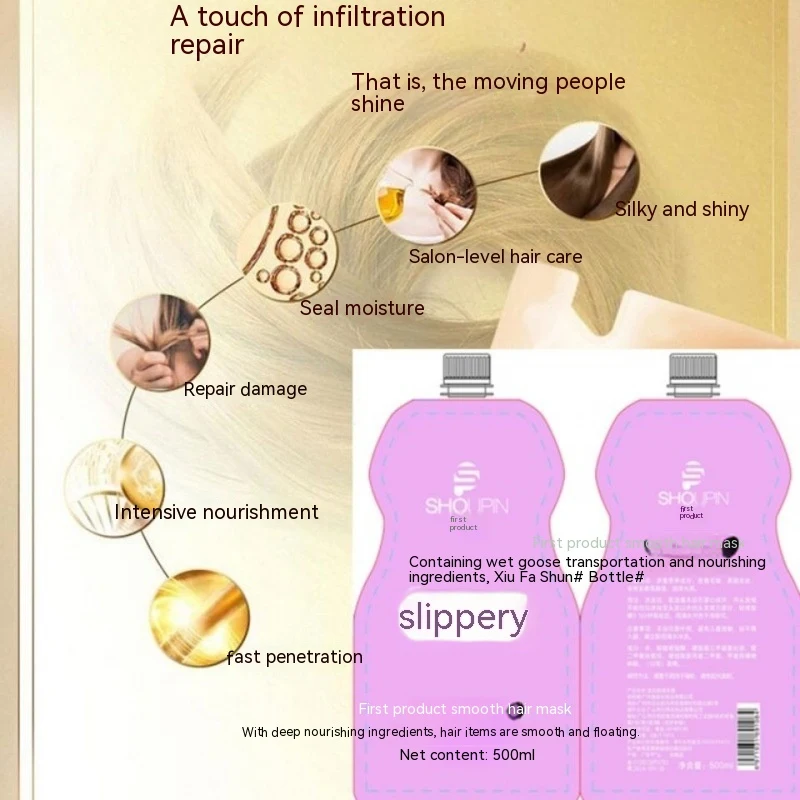 Slippery Hair Mask Conditioner for Dry, Colored Hair. Nourishing and Repairing Professional Care for Women. — photo 3