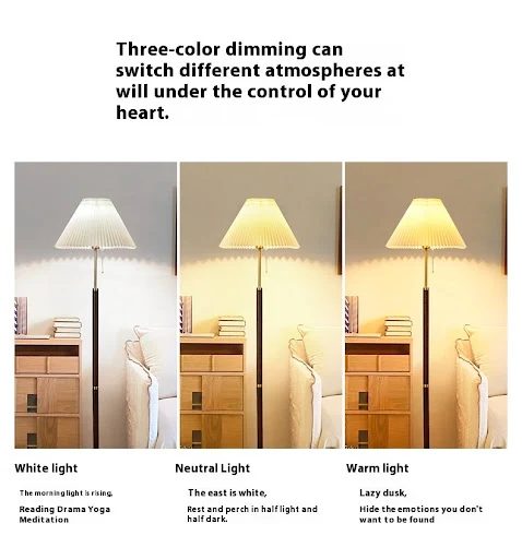 Title 11, Vintage Pleated Floor Lamp Vertical Table Lamp ...