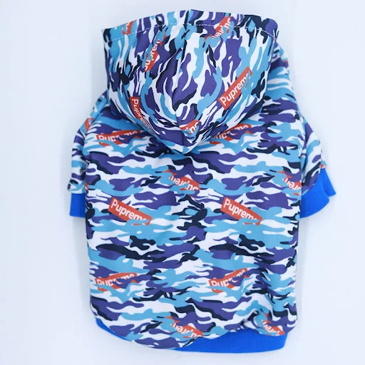 Title 3, Camouflage Pet Hoodie With Print. Keep your dog...