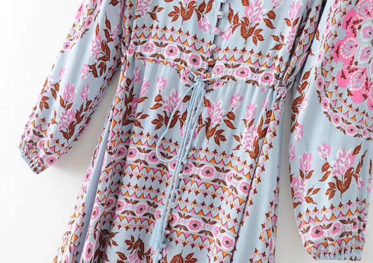 Spring and summer new European station positioning print long dress ladies print skirt — photo 4