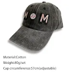 Cappellino da baseball ricamato con lettera "Madre", denim sportivo uomo donna. Ideale per sport e tempo libero, un accessorio trendy e comodo. — foto 2