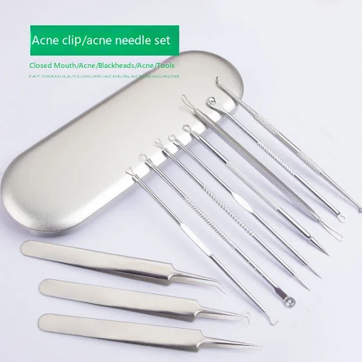 Title 1, Iron Box Stainless Steel Acne Needle Suit Beaut...