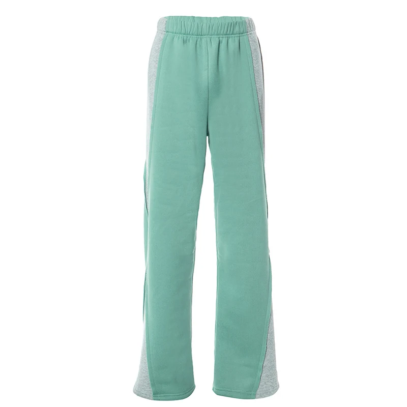 Calças de moletom folgadas femininas com contraste de cores, moda de rua, casuais, confortáveis e estilosas para um visual moderno e descontraído. — foto 7