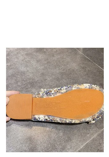 Title 5, Baotou Bow Damen-Flache Hausschuhe mit Blumen- ...