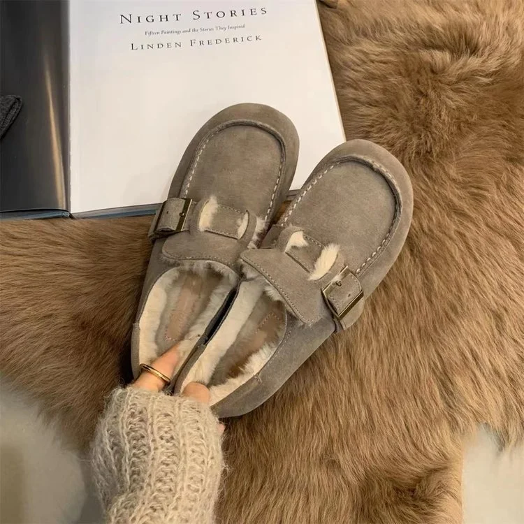 Women's Flat Ugly And Cute Velvet Warm Cotton Shoes. Comfortable winter shoes for everyday wear. Keep your feet warm and — photo 6
