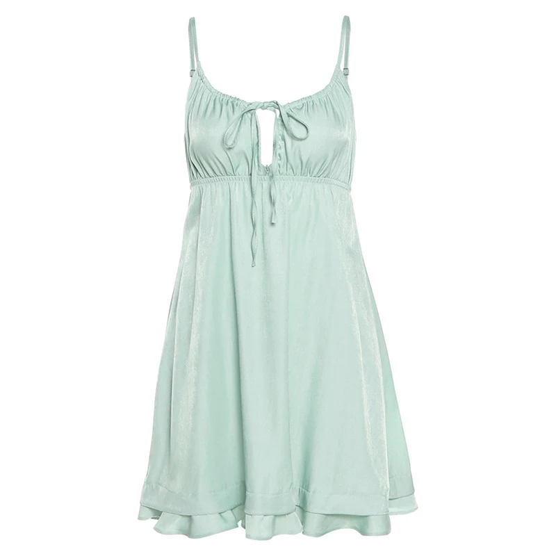 High Waist Loose Solid Color Halter Fashion Suspender Dress. Comfortable, stylish, and versatile, perfect for any occasi — photo 2