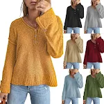 Moda feminina nova blusa de ombro de malha com botão solto — foto 6