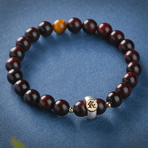 Title 2, Pulseira de charme de coração de pau -rosa de f...