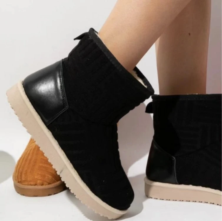 Winter Ankle Boots Warm Plush Snow Boots Flat Shoes Keep your feet warm and cozy. Perfect for cold weather, these flat s — photo 4