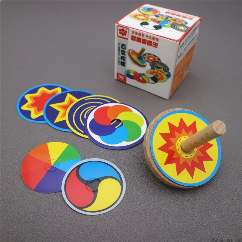 5 Sets of Small Manual Rotation Gyroscopes for Kindergarten, Easy to Use, Educational and Fun Toy, Develops Coordination — photo 8