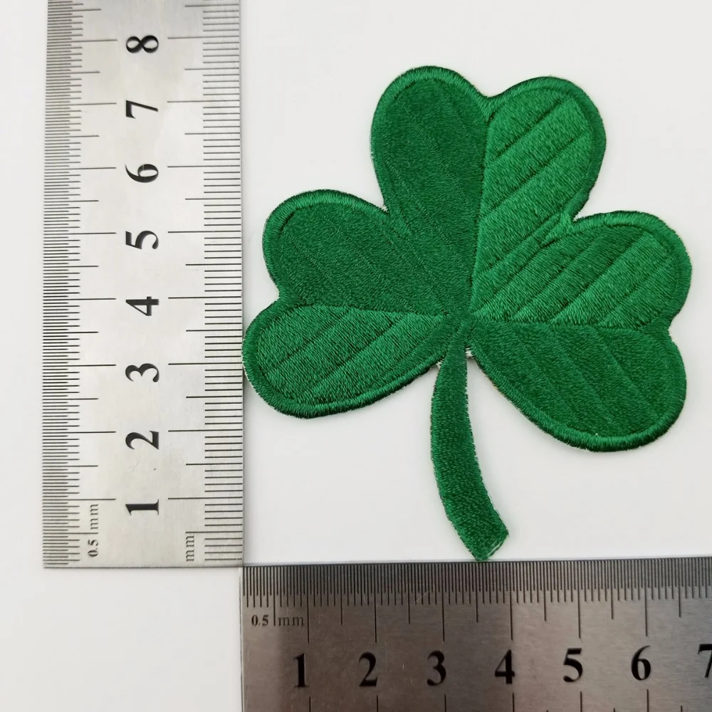 Title 1, Four-leaf Clover Down Jacket Denim Patch DIY Ba...