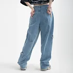 Calças jeans workwear masculinas com múltiplos bolsos e personalidade fashion. Conforto e estilo para o trabalho e o dia a dia. Durabilidade garantida. — foto 12