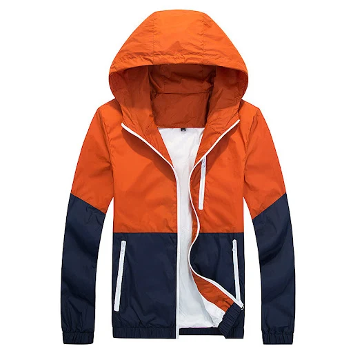 Title 5, Mens Jacket Spring And Autumn Thin Hooded Coup...