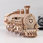 DIY Wooden Steam Train Three-dimensional Puzzle. Build your own train. A fun, educational, and engaging activity for all — photo 6