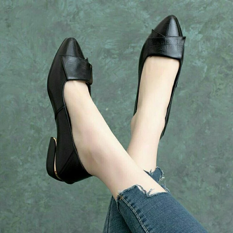 Title 10, Womens Chunky Heel Mom Soft Leather Soft Botto...