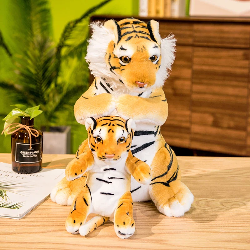 Forest Animal Simulation Tiger Plush Toy Soft Cute, a cuddly and huggable friend, perfect for playtime and comforting ch — photo 1