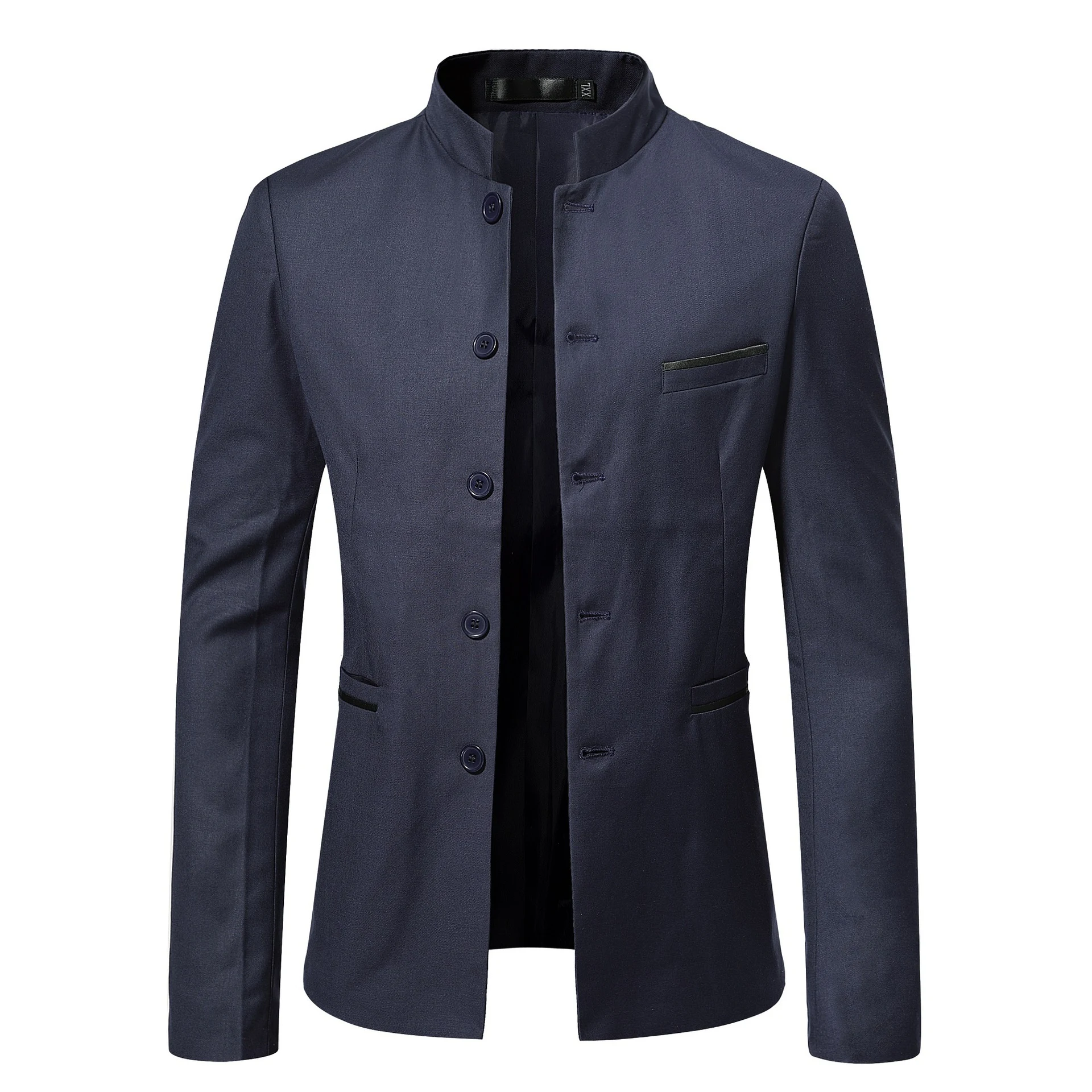 Jaqueta Slim de Terno Masculina com Gola Alta Caimento Impecável, Design Moderno, Ideal para um Visual Elegante e Profissional — foto 6
