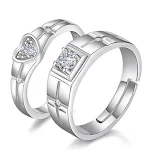Anéis de Abertura Simulação de Casamento Anel de Diamante Celebre o Amor com um Anel Deslumbrante e Significativo para um Casamento Inesquecível — foto 22